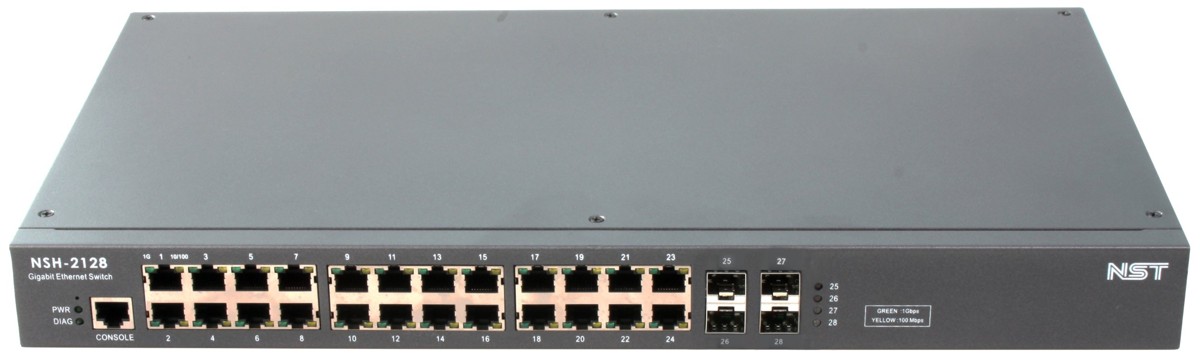 NST NSH-2128 24포트 기가비트 L2 스위치 + 4 SFP (관리형)